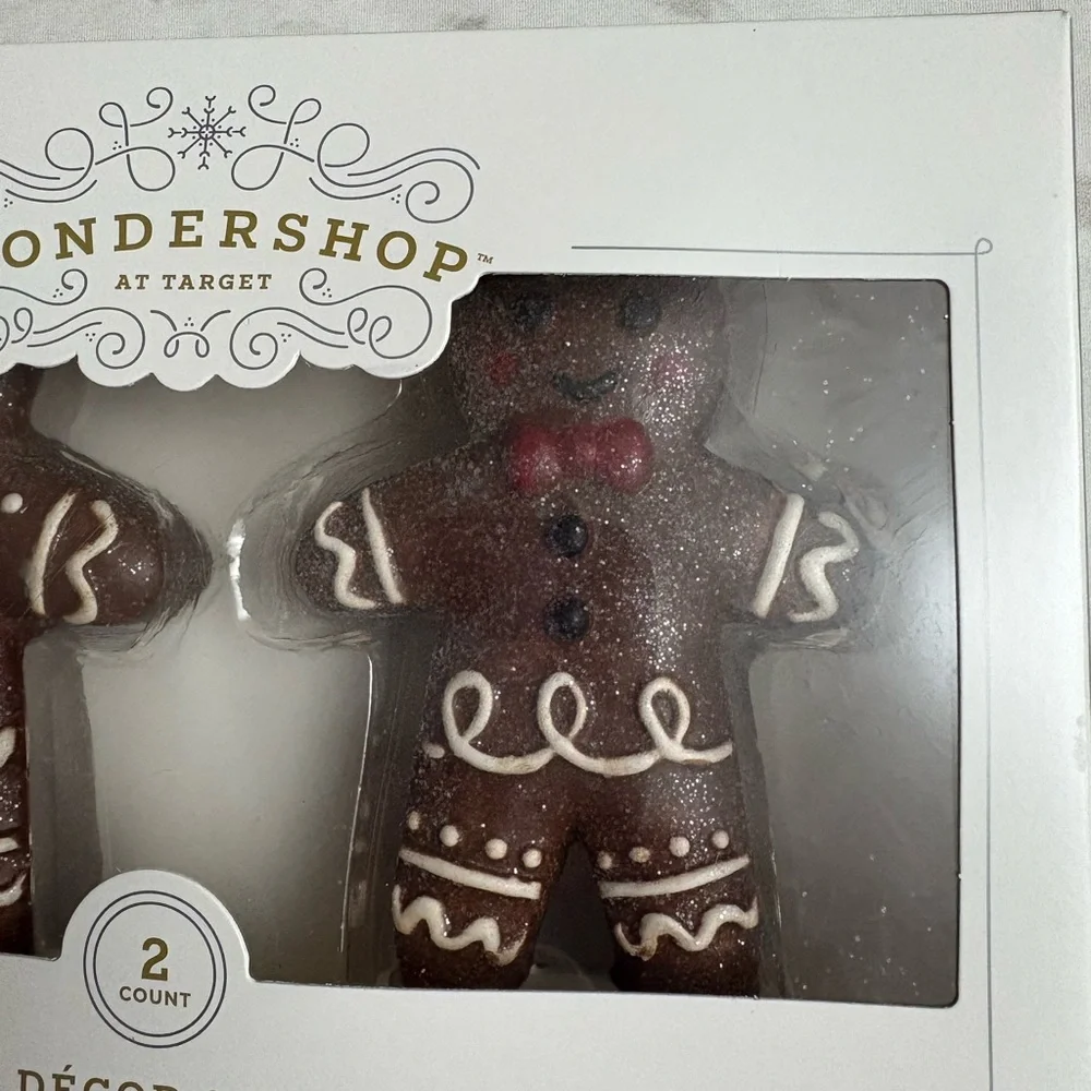 TARGET WONDERSHOP CHRISTMAS GINGERBREAD DECOR 2PK